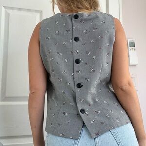 Vintage button up vest/top
